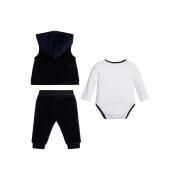 Conjunto de chaleco + body de manga larga + pantalón para bebé niño Guess