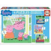 Puzzle progresivo de 6-9-12-16 piezas Peppa Pig