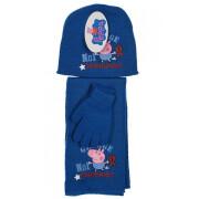 Conjunto de gorro y bufanda para bebé con guantes de lana Peppa Pig