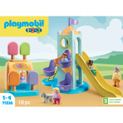 Área de juegos de construcción + tobogán gigante Playmobil 123